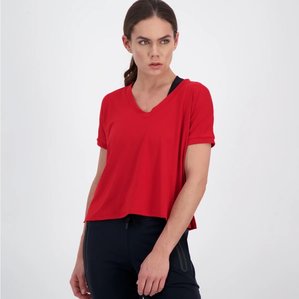 065EA.- Endeavor Athletic. Relaxed V-Neck Tee. Size Large